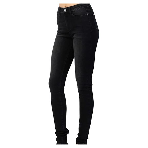 Judy Blue High Rise Skinny Black Denim Jeans Jb88450 Women's Plus Size 20W 20 - Picture 13 of 14